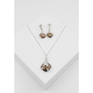 MUAU Schmuck  Parure en argent 925 Zircone, 28x11mm 