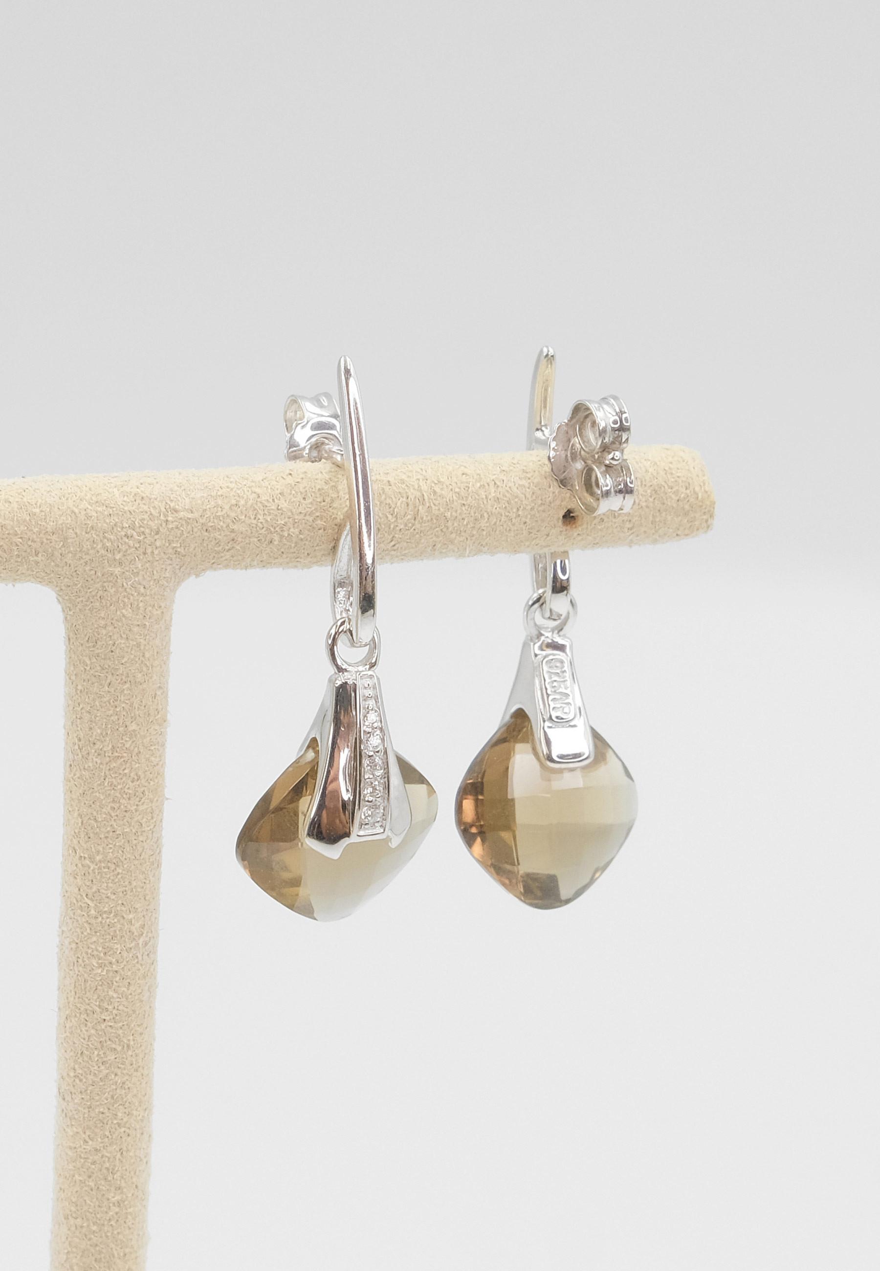 MUAU Schmuck  Parure en argent 925 Zircone, 28x11mm 