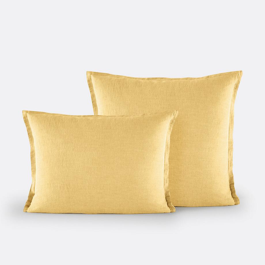 Taie d'oreiller en lin lavé