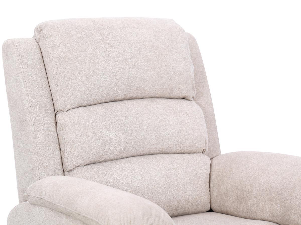 Vente-unique Relaxsessel Fernsehsessel elektrisch - Stoff - Beige - NEVERS  