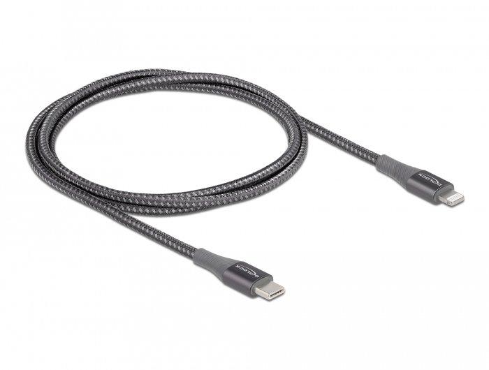 DeLock  86631 USB Kabel 1 m USB 2.0 USB A Lightning Grau 