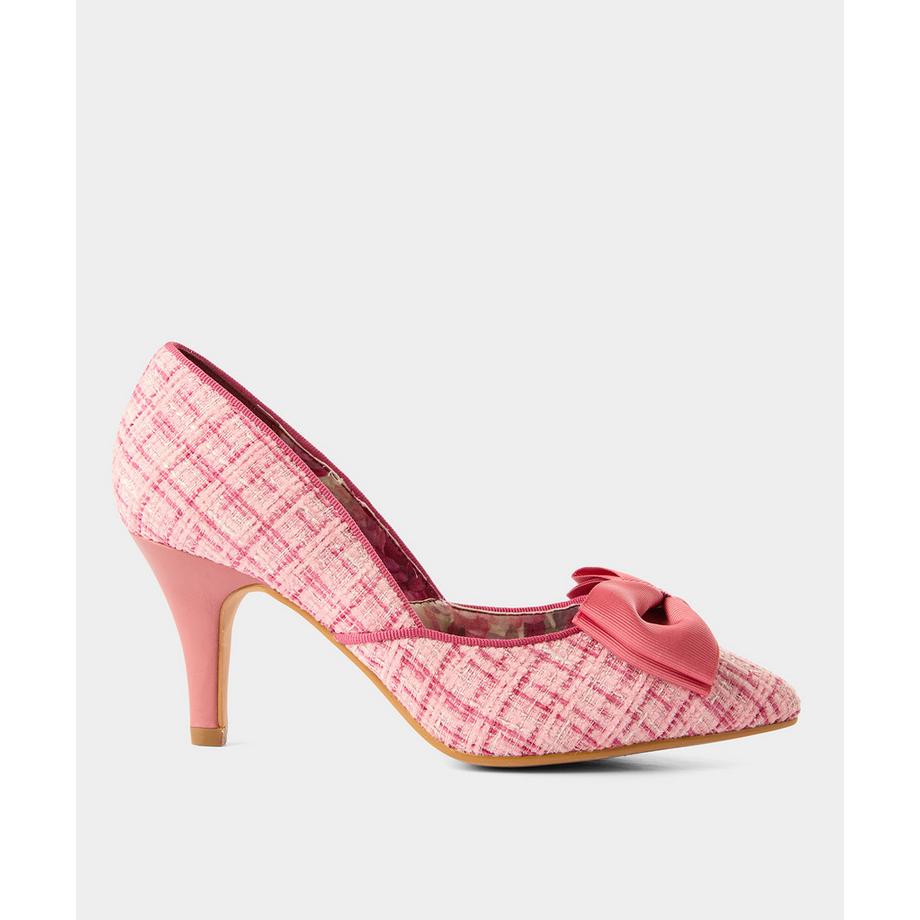 Tweed-Schuhe mit Schleife