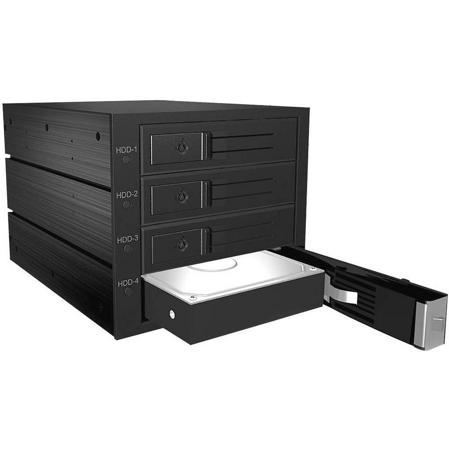 ICY Box  Backplane für 4x 3.5″ SATA oder SAS HDD in 3x 5.25″ Einbauschächten 