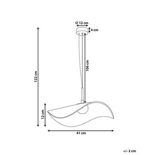 Beliani LED Hängelampe aus Eisen Modern LOIRE  