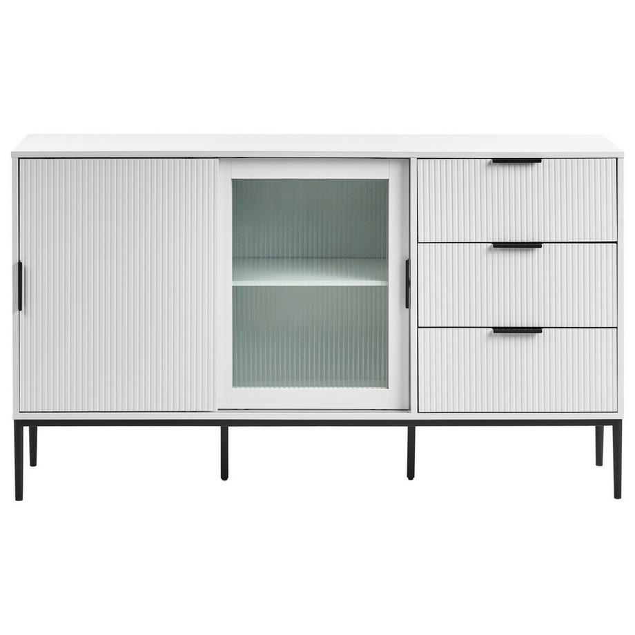 Beliani Sideboard mit Glastüren aus MDF-Platte  LEDUC  