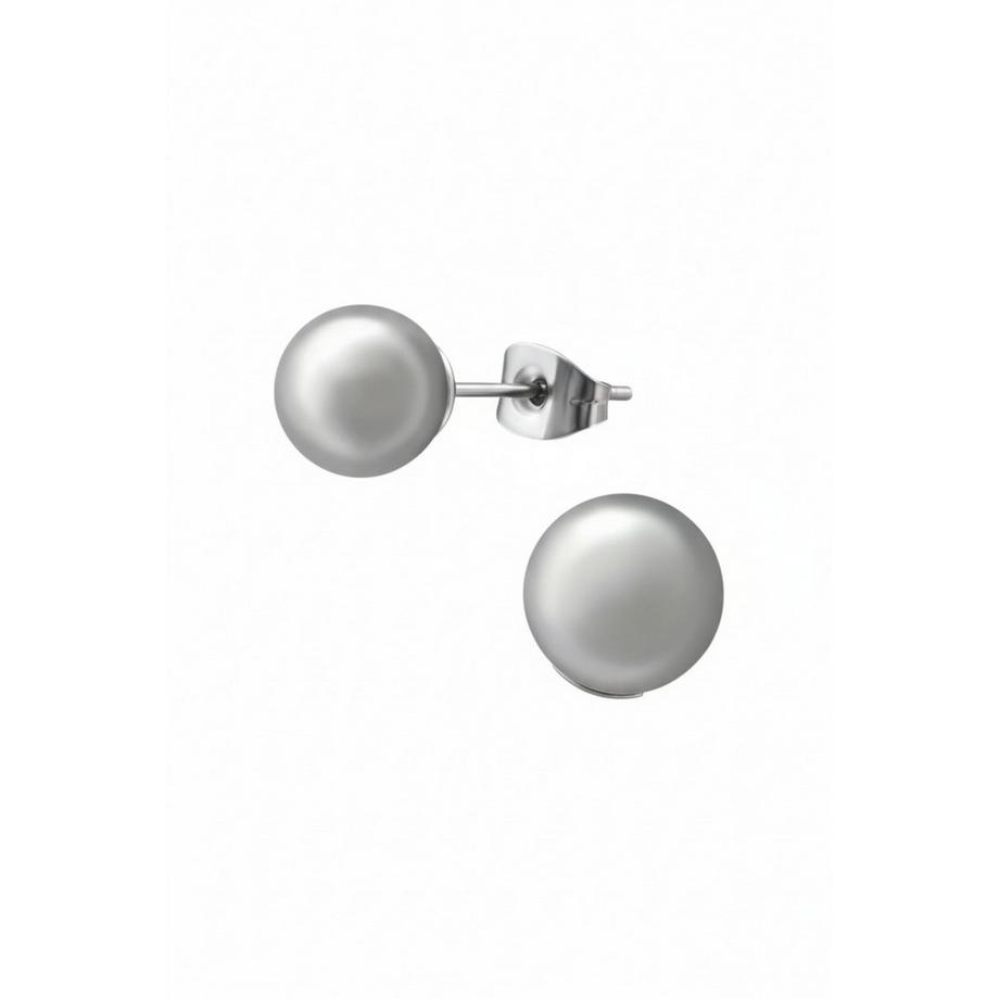 Maxte  Boucles d’eilles en Acier Chirurgical avec Perle Synthétique  Poli Brillant 