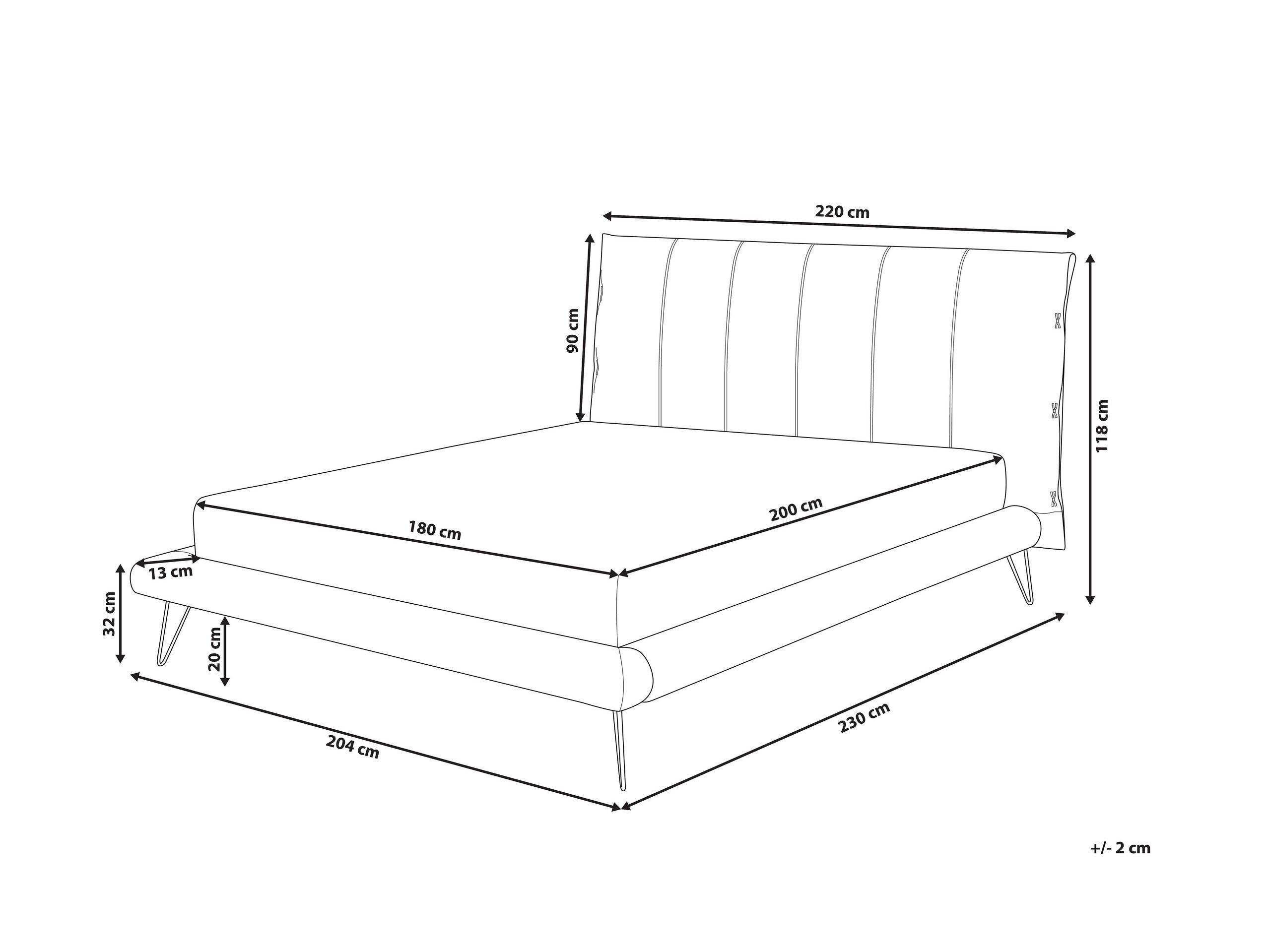 Beliani Bett mit Lattenrost aus Kunstleder Modern BETIN  