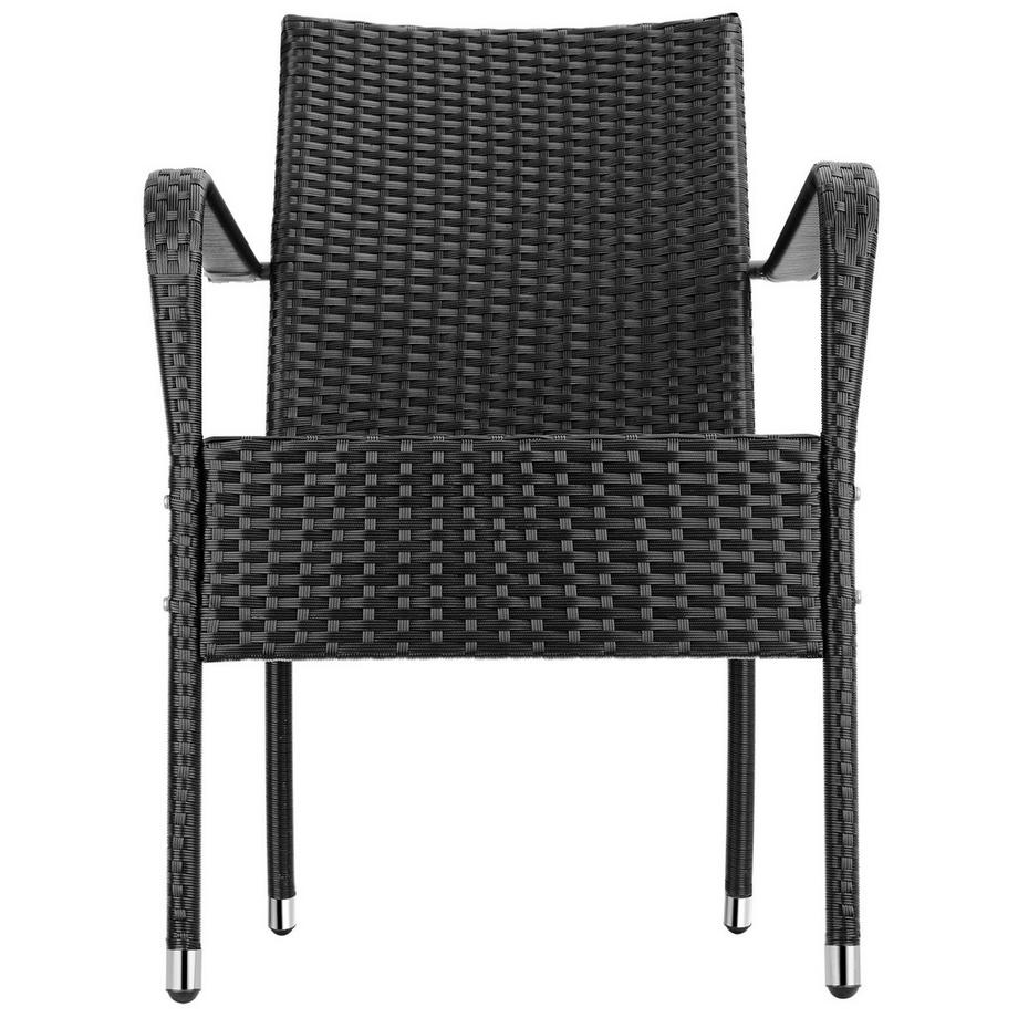 Tectake Chaise en résine tressée GIRONA résistante et durable  