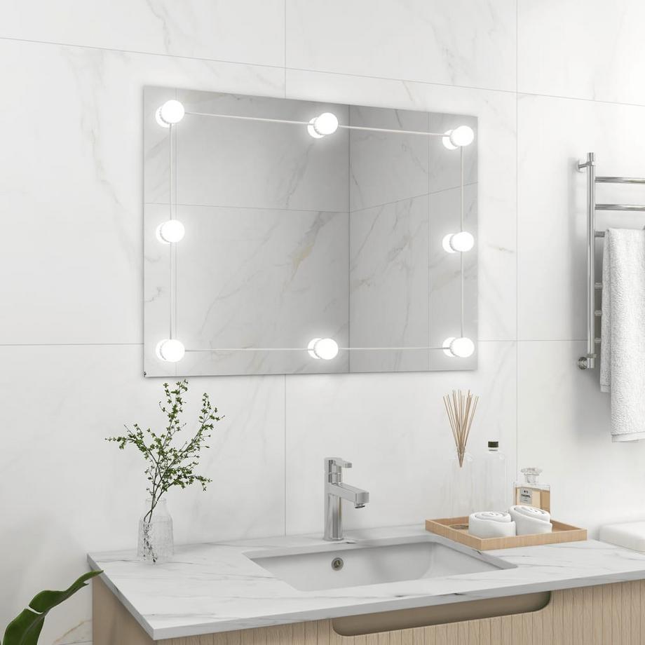 VidaXL Wandspiegel mit led-leuchte glas  