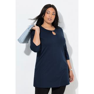 Ulla Popken Maglia Lunga Taglio Svasato Scollo Rotondo Maniche 3/4  