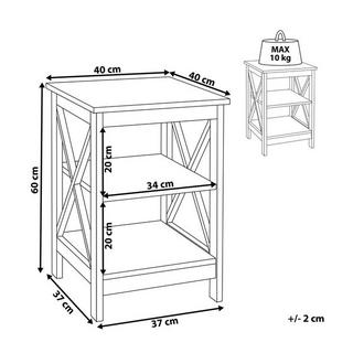 Beliani Beistelltisch aus MDF-Platte Modern FOSTER  