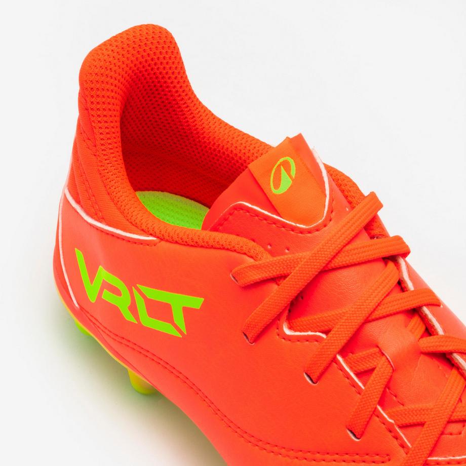 KIPSTA  CHAUSSURES DE FOOTBALL ENFANT EN CUIR ET A LACETS VIRALTO II FG ACID RED 