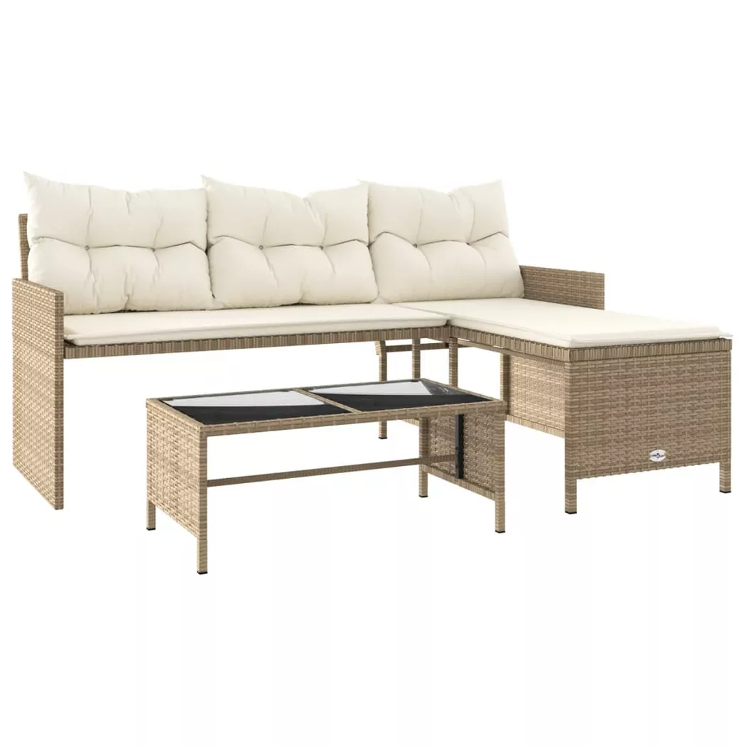 VidaXL - Gartensofa poly-rattan, One Size, Beige