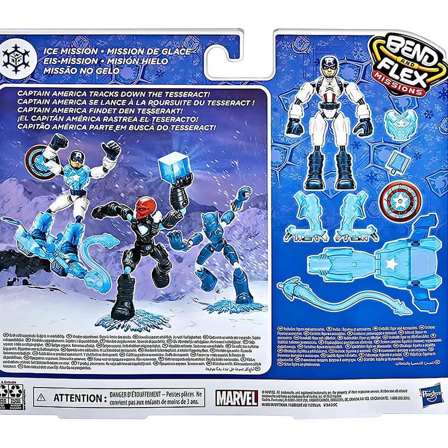 Hasbro  Avengers Bend & Flex Captain America Eis-Mission (15cm) 