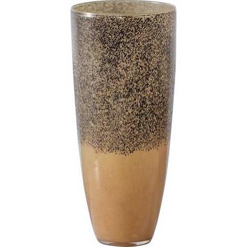 Vaso in vetro immerso nero marrone dorato