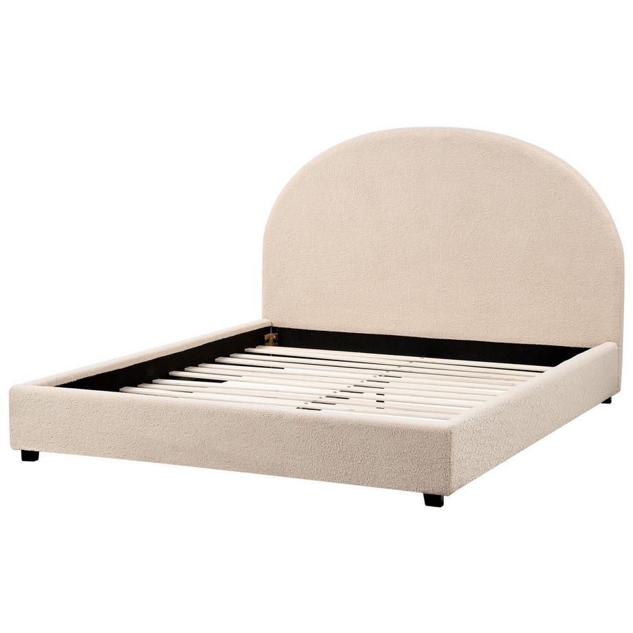 Beliani Letto en Bouclé Retrò VAUCLUSE  