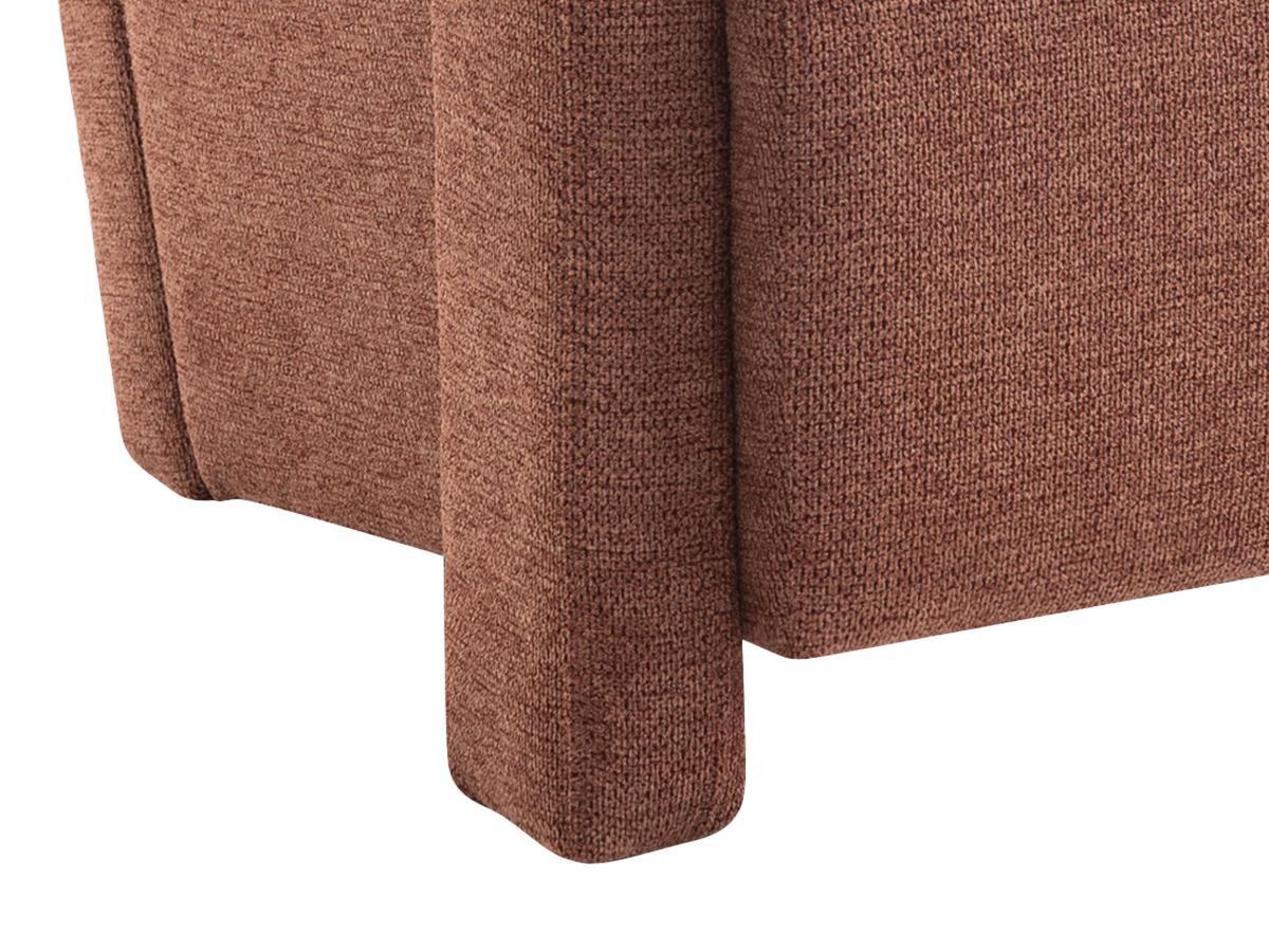 Vente-unique Fauteuil en tissu texturé terracotta ISPARTA  