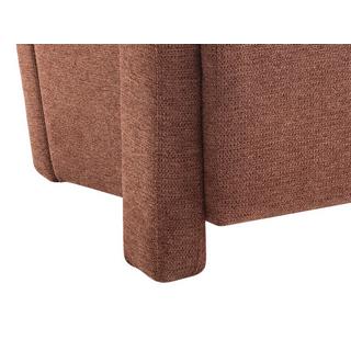 Vente-unique Fauteuil en tissu texturé terracotta ISPARTA  