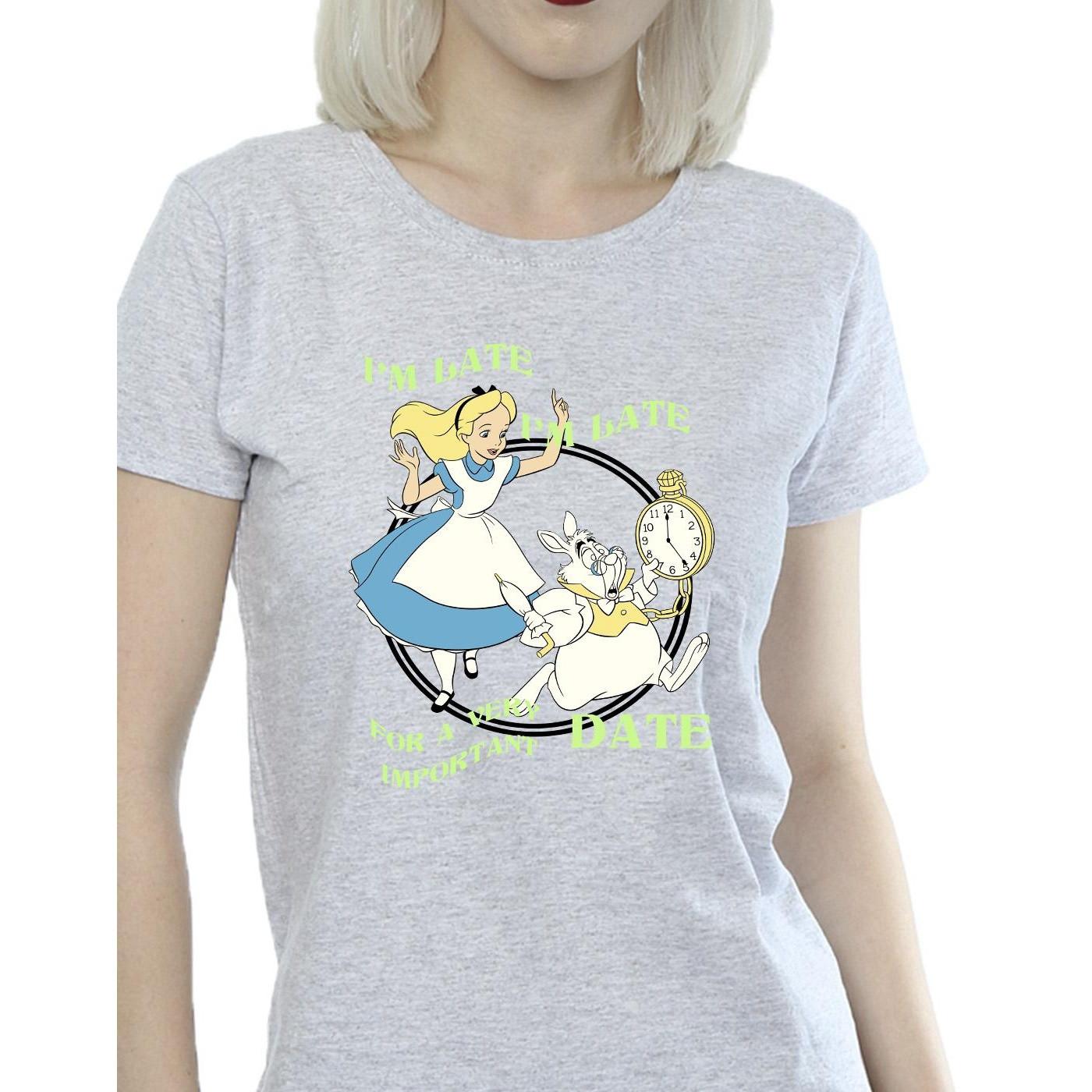 Disney  Tshirt ALICE IN WONDERLAND I'M LATE 