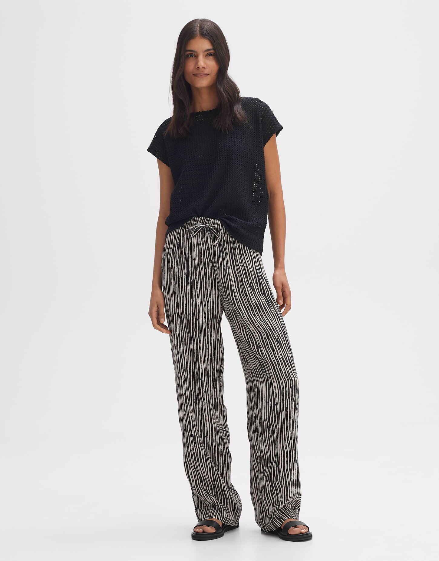 OPUS  Pantalon palazzo Manilo stripe Wide 