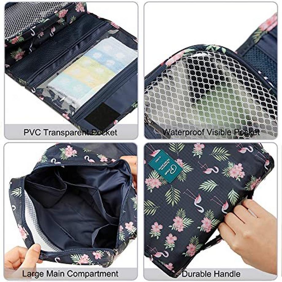 Only-bags.store  Kulturbeutel Reise Kulturtasche Faltbar Wasserdicht Kosmetiktasche Verfassungsbeutel Duschbeutel 