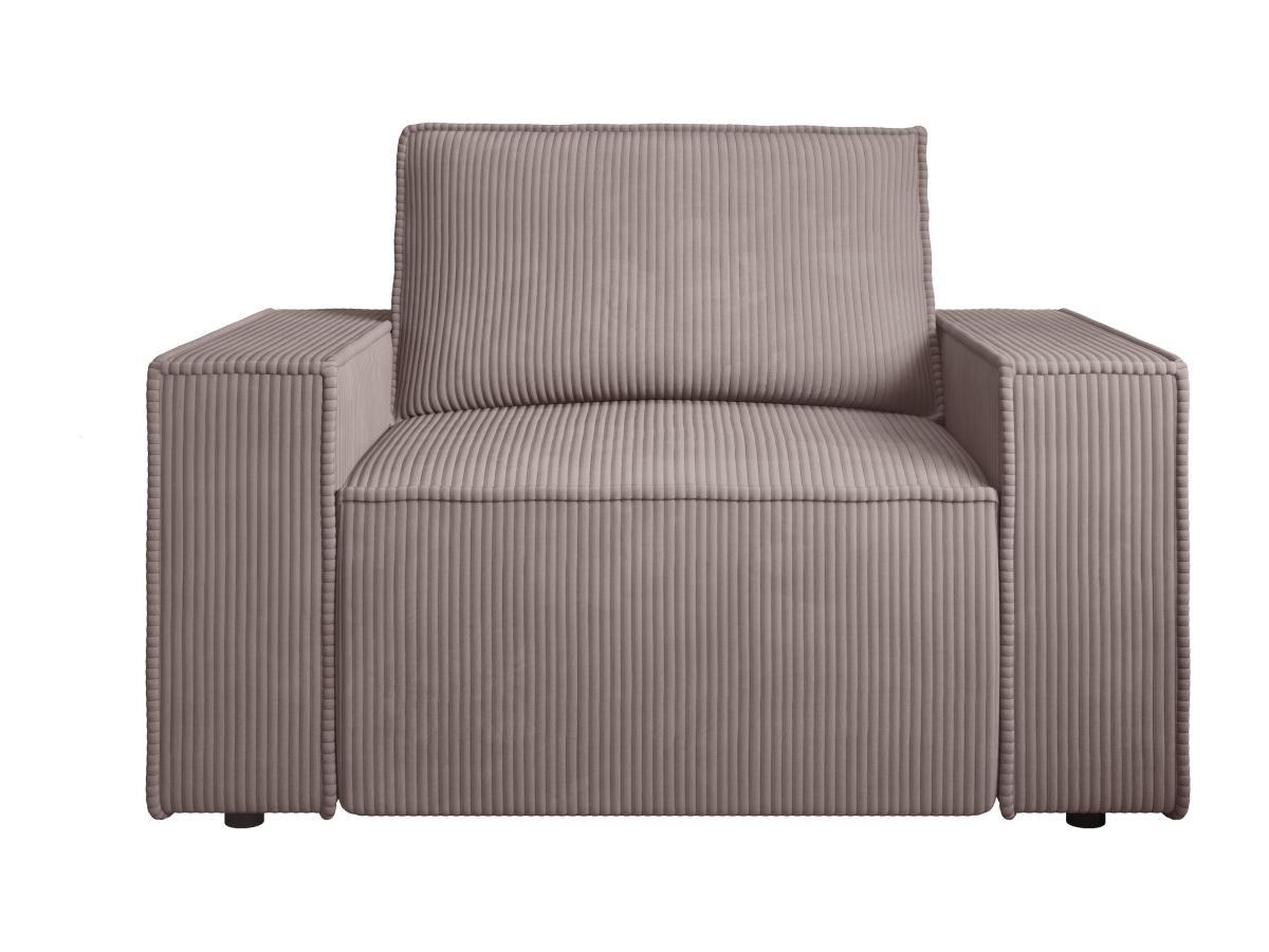 PASCAL MORABITO Fauteuil en velours côtelé violet clair AMELIA  