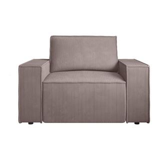 PASCAL MORABITO Fauteuil en velours côtelé violet clair AMELIA  