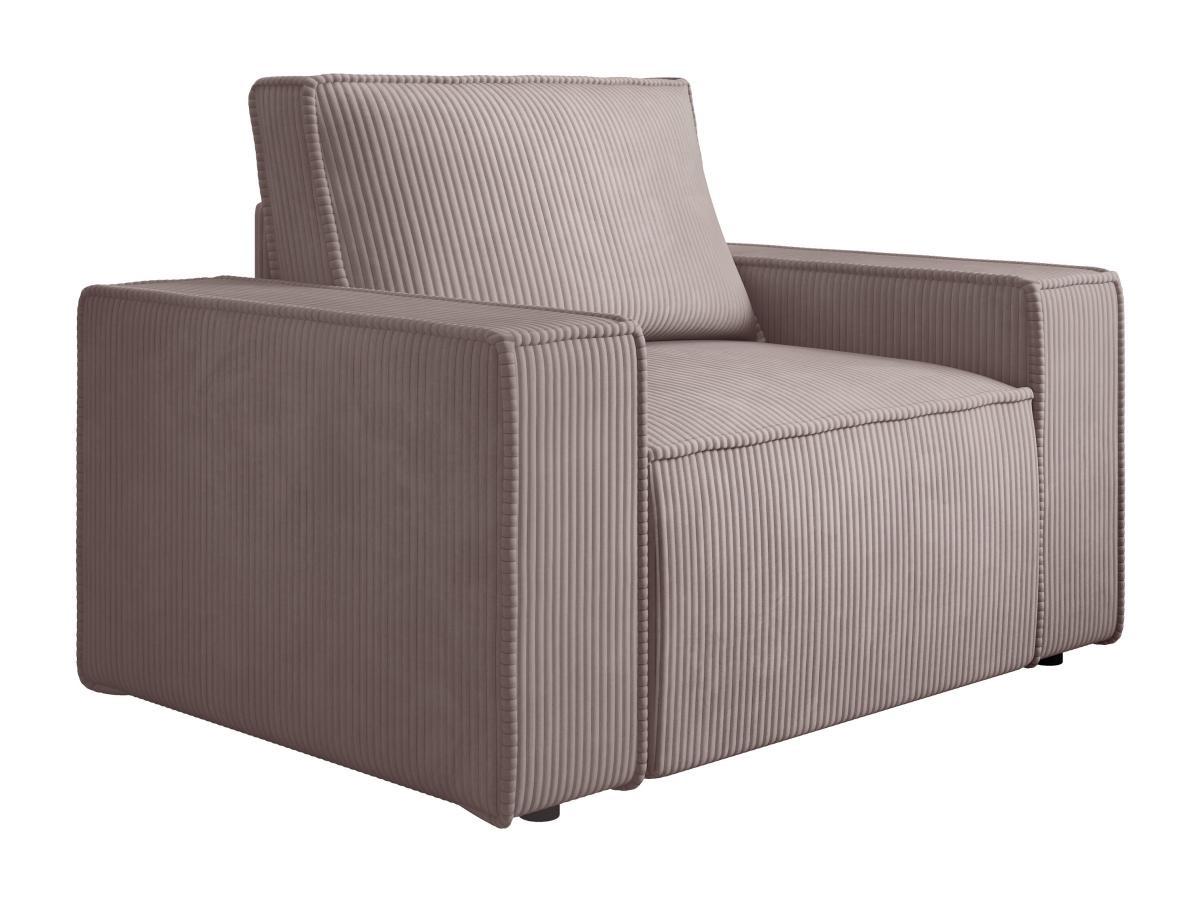 PASCAL MORABITO Fauteuil en velours côtelé violet clair AMELIA  