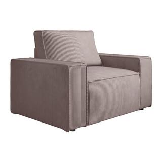 PASCAL MORABITO Fauteuil en velours côtelé violet clair AMELIA  