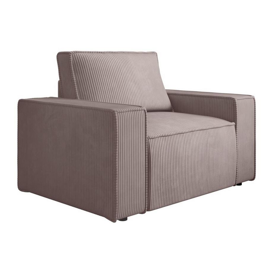 PASCAL MORABITO Fauteuil en velours côtelé violet clair AMELIA  