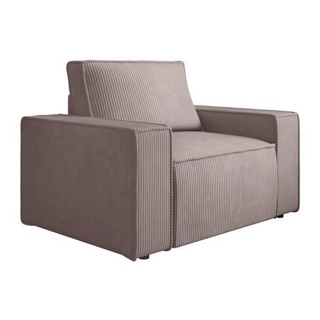 PASCAL MORABITO Fauteuil en velours côtelé violet clair AMELIA  