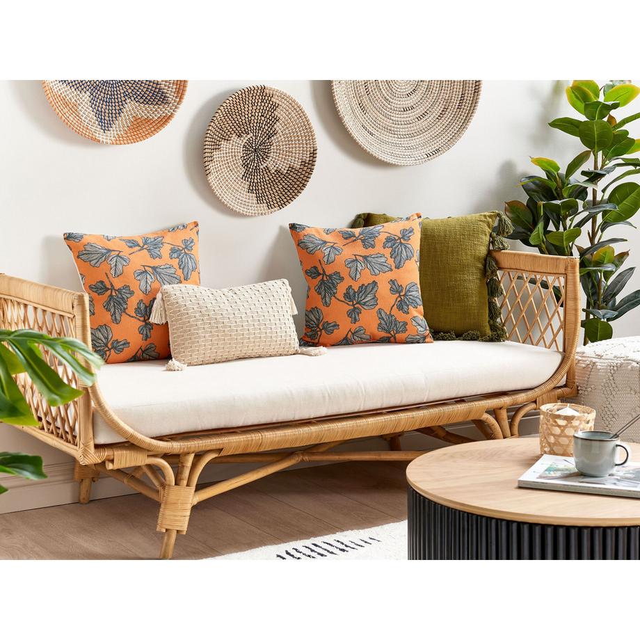 Beliani Lot de 2 coussins décoratifs en Polyester Moderne SPIREA  