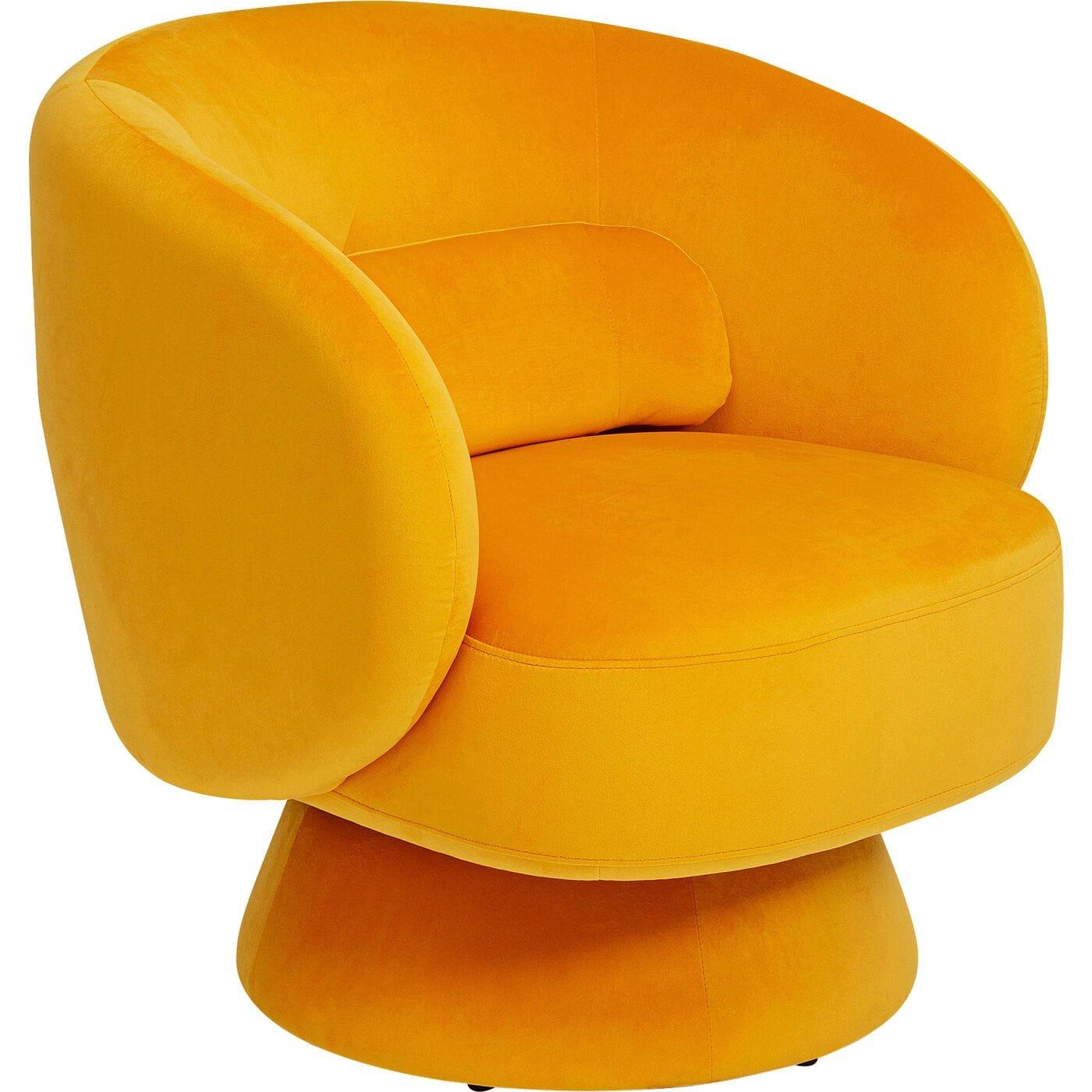 KARE Design Chaise pivotante Orion jaune  