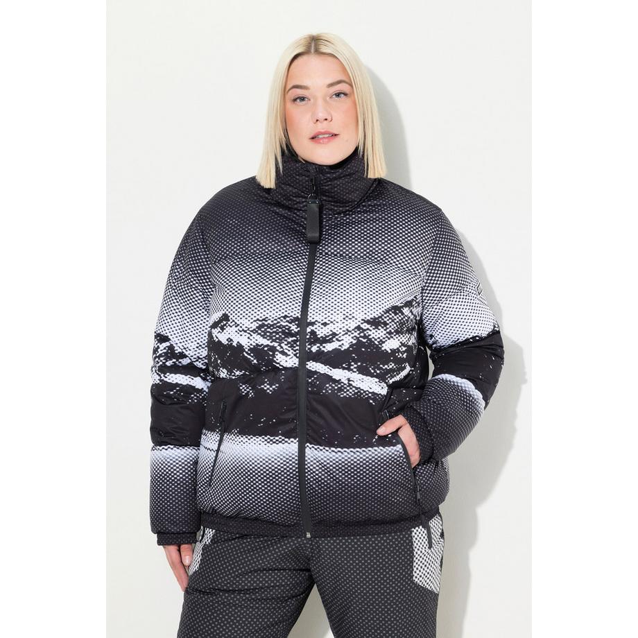 Ulla Popken HYPRAR Performance Wasserdichte Pufferjacke Stehkragen  