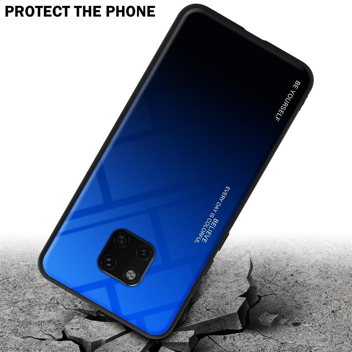 Cadorabo  Housse compatible avec Huawei MATE 20 PRO - Coque de protection bicolore en silicone TPU et dos en verre trempé 