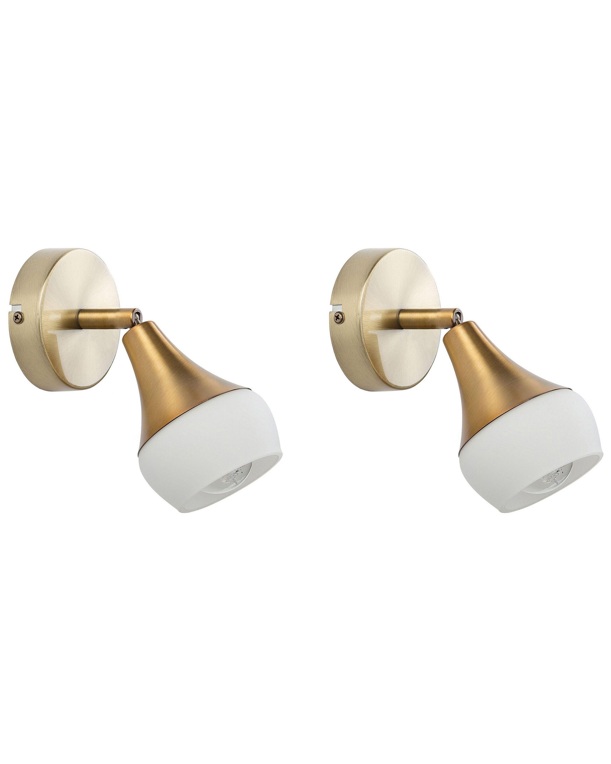 Beliani Set di 2 lampade en Acciaio Moderno ANTLER  