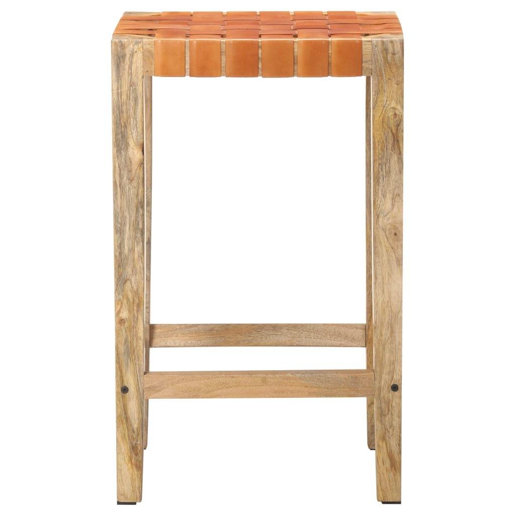 VidaXL Tabouret de bar cuir  