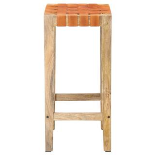 VidaXL Tabouret de bar cuir  