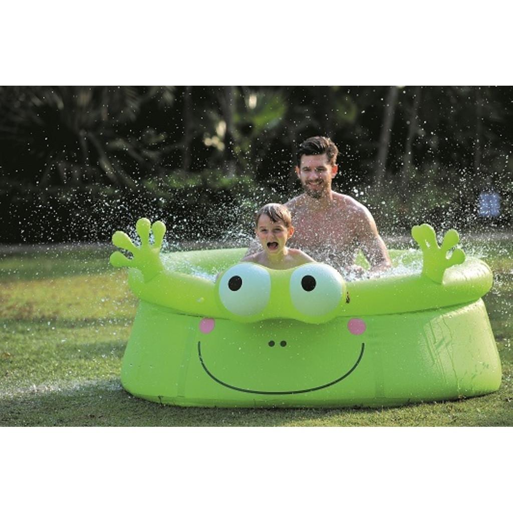 Jilong  Aufblasbarer Kinderpool Frosch (⌀175cm × 62cm) 