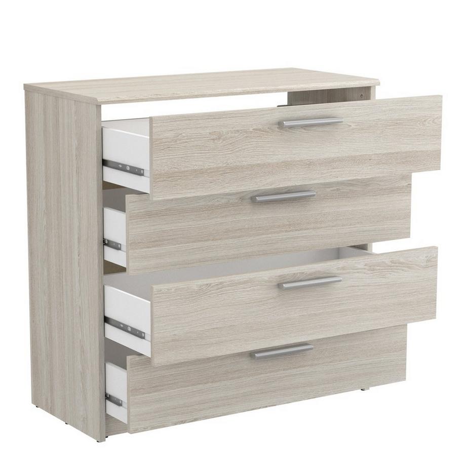 Calicosy Commode 4 Tiroirs L79,6 cm, décor Bois Clair - Pricy  