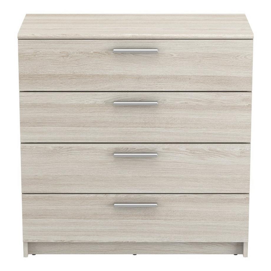 Commode 4 Tiroirs L79,6 cm, décor Bois Clair - Pricy
