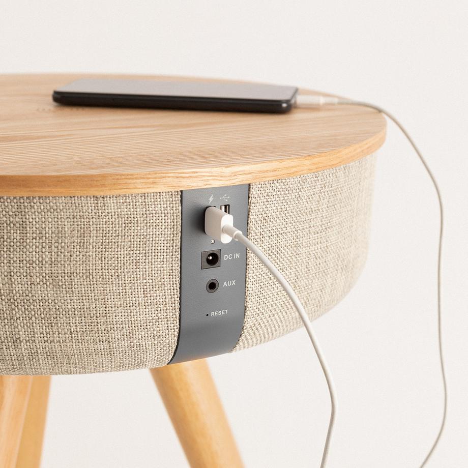CREATE  Table d'enceinte Bluetooth et chargeur de smartphone sans fil 
