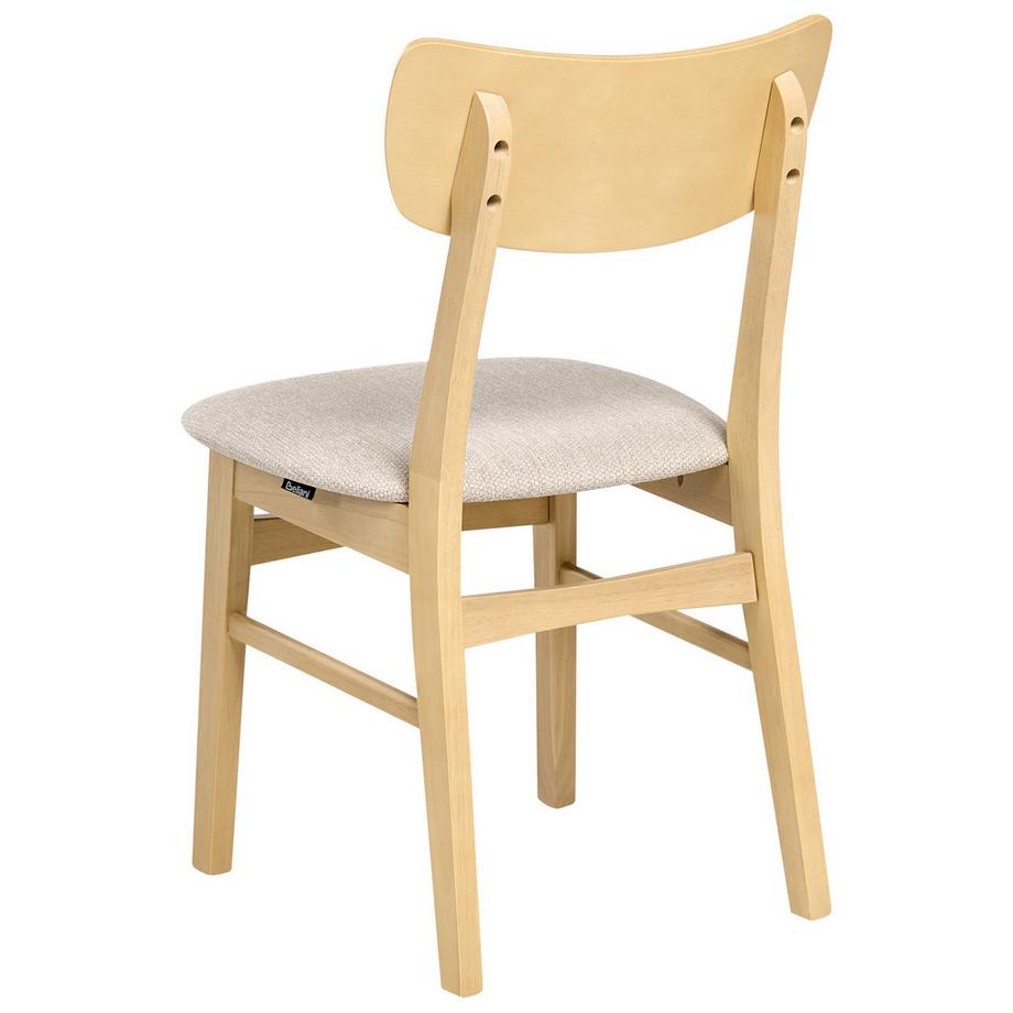 Beliani Lot de 2 chaises de salle à manger en Bois d'hévéa Boho ANOKA  