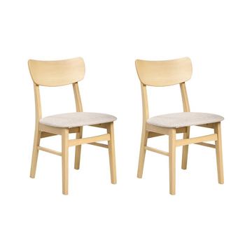 Lot de 2 chaises de salle à manger en Bois d'hévéa Traditionnel ANOKA