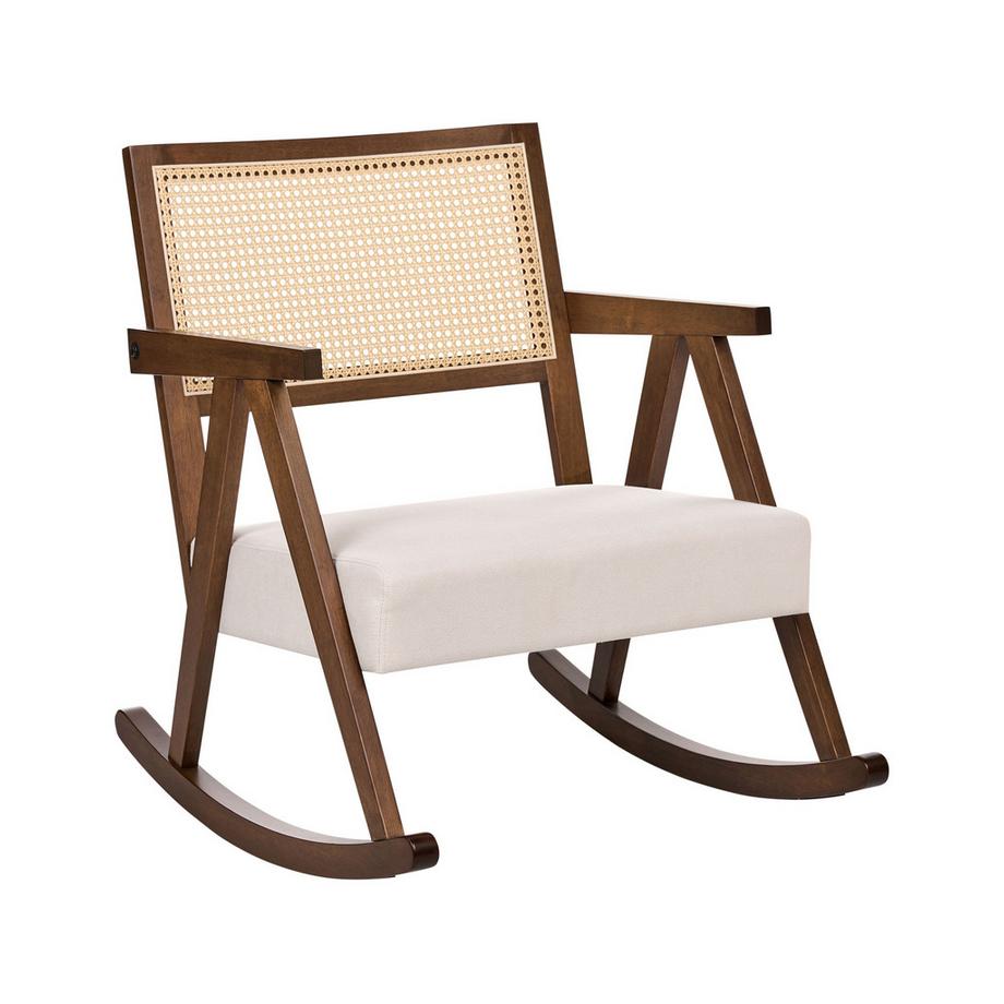Fauteuil à bascule en Bois d'hévéa Scandinave RYA
