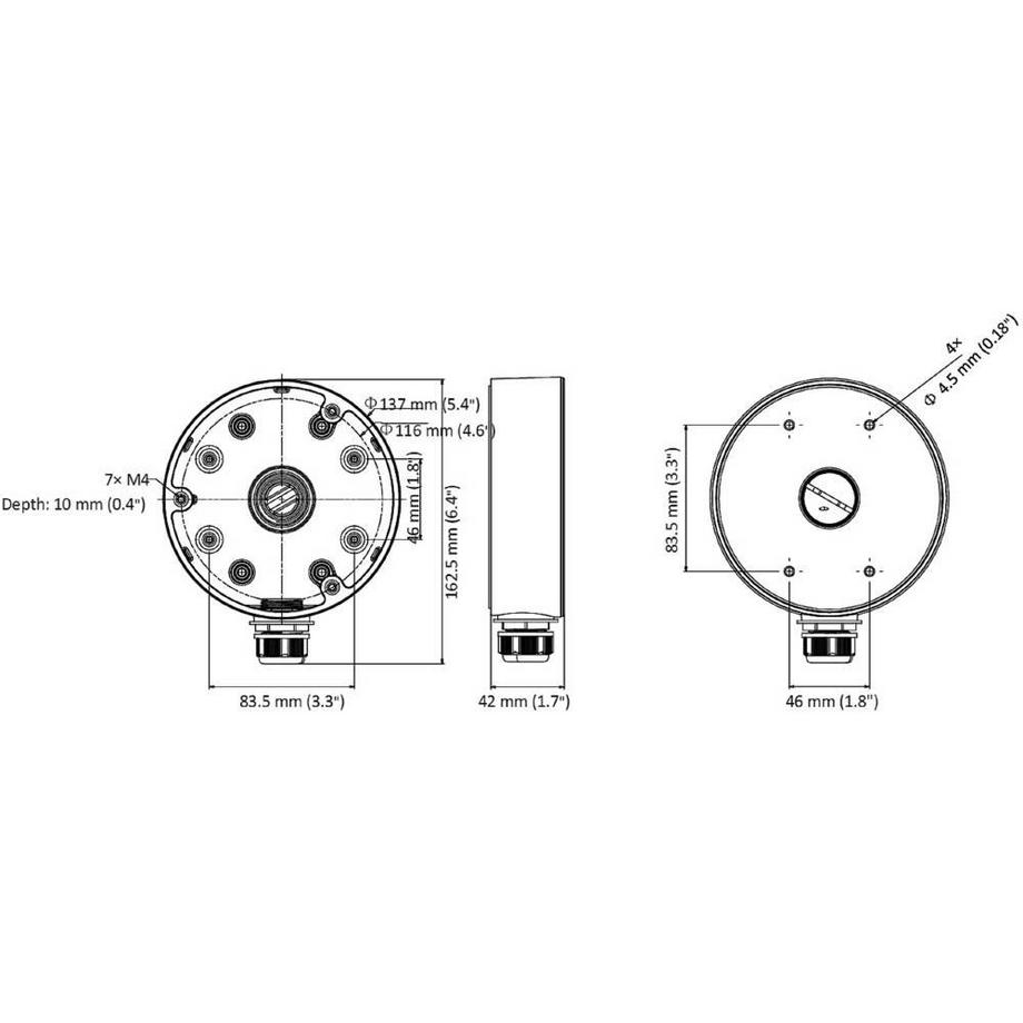 HIKVISION  Montagebox für diverse -Kameras 