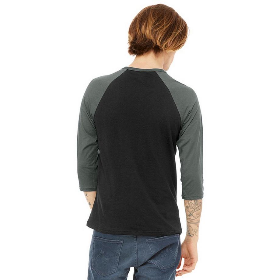Bella + Canvas Canvas T-Shirt da baseball manica 3/4  