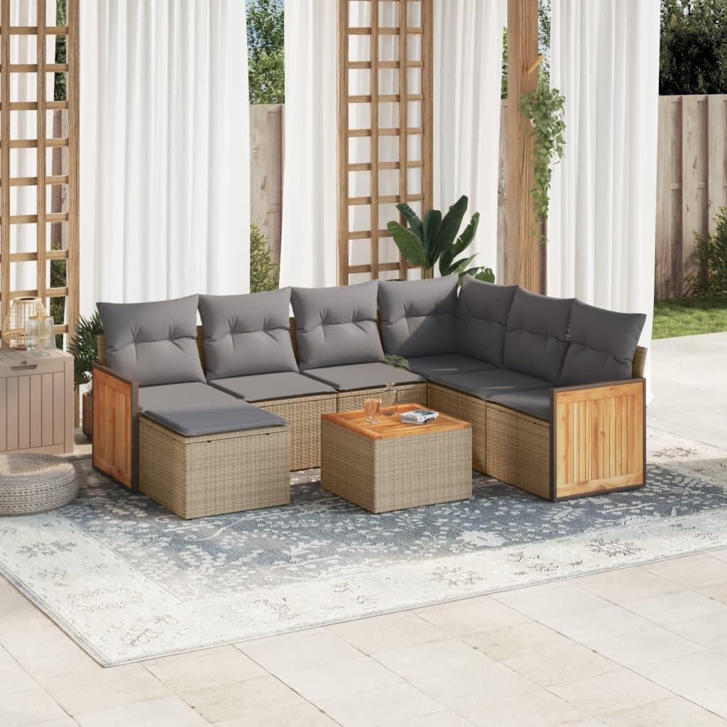 VidaXL set divano da giardino Polirattan  