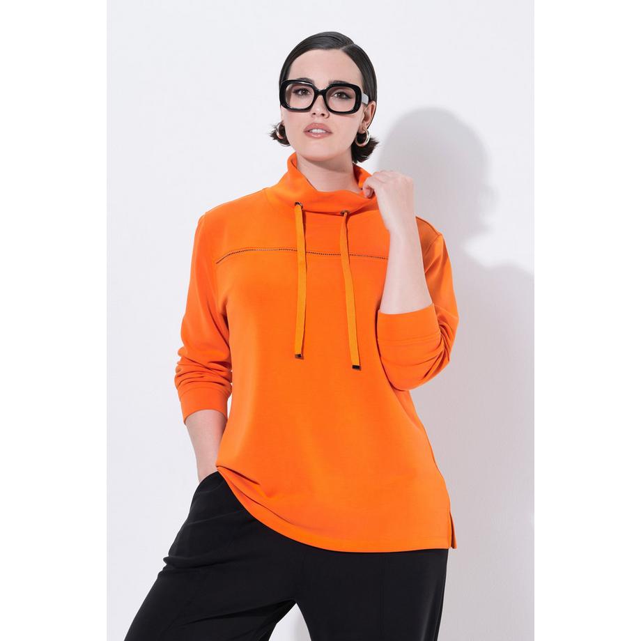 Ulla Popken Classic Ziersteine Stehkragen 3/4 Arm Sweatshirt  