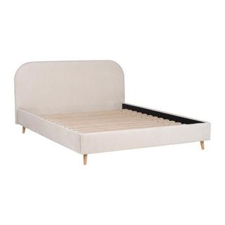 Vente-unique Letto Tessuto Effetto bouclette à‰cru SANTADI  